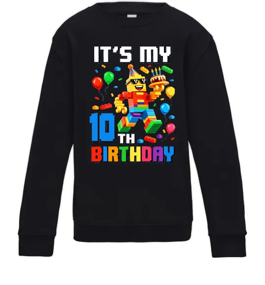 Дитячий світшот Lego birthday 10 Чорний фото