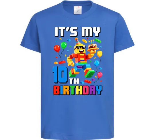 Дитяча футболка Lego birthday 10 Яскраво-синій фото