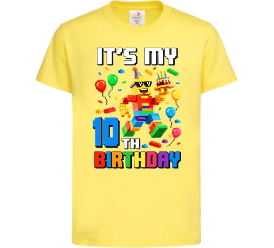 Дитяча футболка Lego birthday 10 Лимонний фото