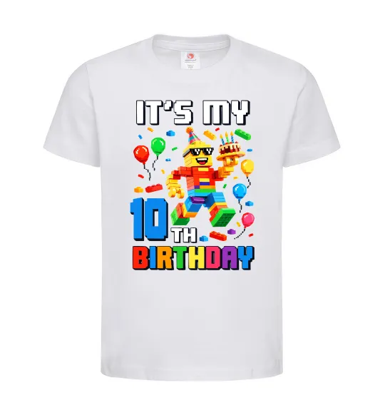 Детская футболка Lego birthday 10 Белый фото