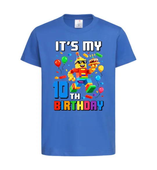 Детская футболка Lego birthday 10 Ярко-синий фото