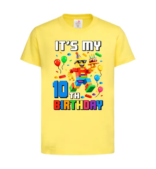 Детская футболка Lego birthday 10 Лимонный фото