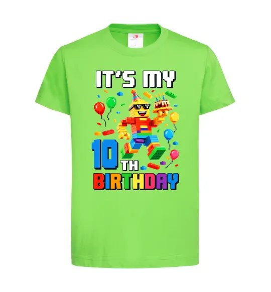 Детская футболка Lego birthday 10 Лаймовый фото