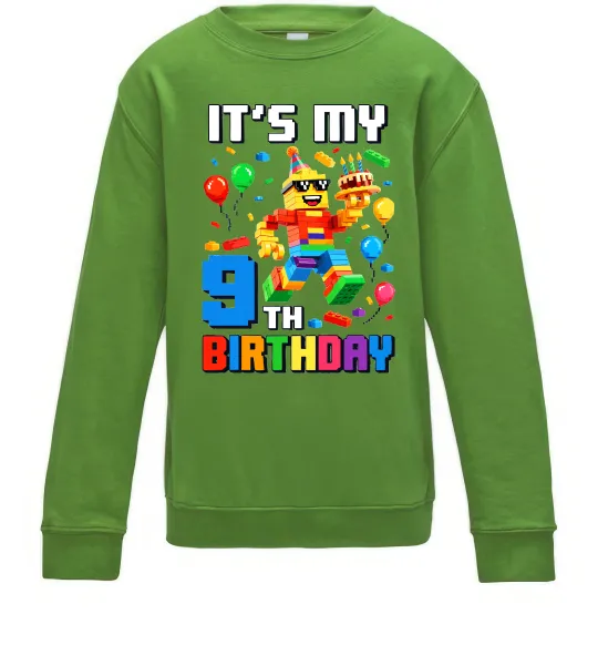 Дитячий світшот Lego birthday 9 Лаймовий фото