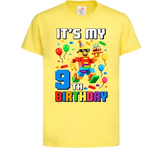 Дитяча футболка Lego birthday 9 Лимонний фото