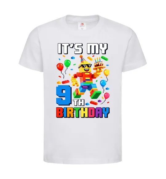 Детская футболка Lego birthday 9 Белый фото