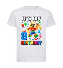 Детская футболка Lego birthday 9 Белый фото