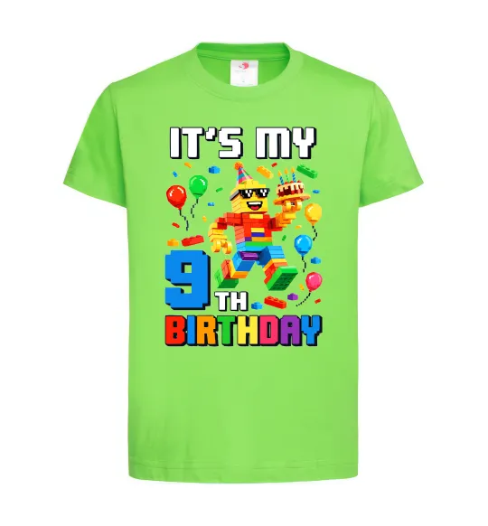 Детская футболка Lego birthday 9 Лаймовый фото