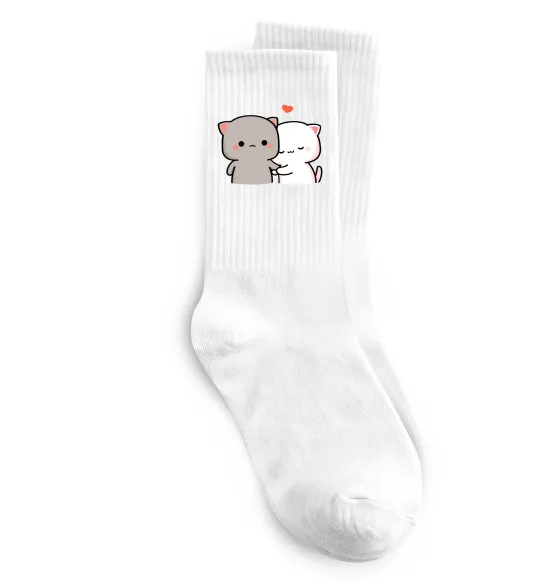Носки Котики Peach and Goma Белый фото