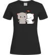 Женская футболка Котики Peach and Goma Черный фото