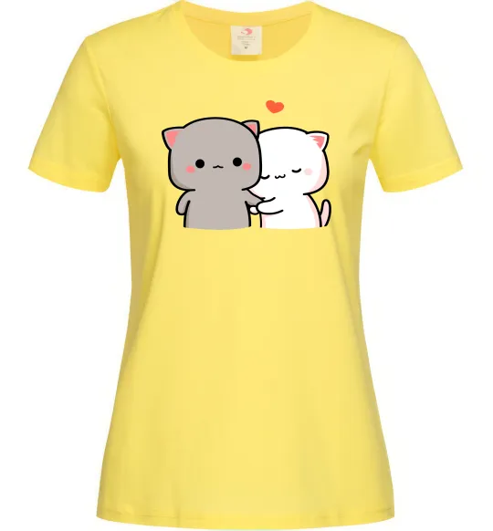 Женская футболка Котики Peach and Goma Лимонный фото