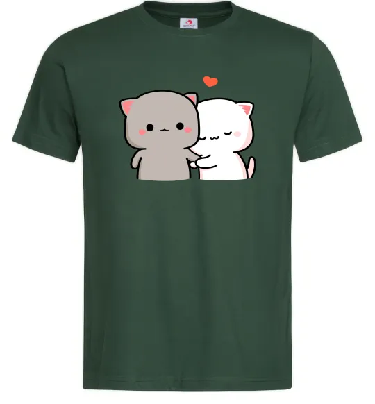 Мужская футболка Котики Peach and Goma Темно-зеленый фото