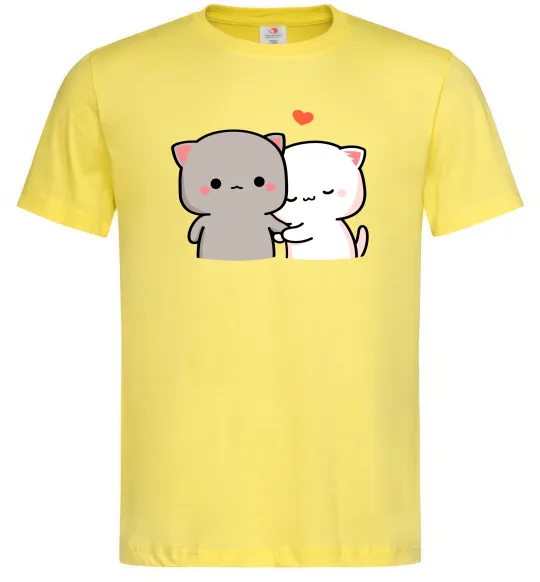 Мужская футболка Котики Peach and Goma Лимонный фото