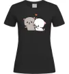 Женская футболка Котики Goma and Peach Черный фото