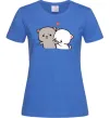 Женская футболка Котики Goma and Peach Ярко-синий фото