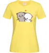 Женская футболка Котики Goma and Peach Лимонный фото