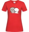 Женская футболка Котики Goma and Peach Красный фото