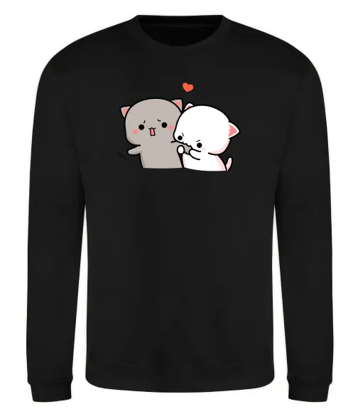 Свитшот Котики Goma and Peach Черный фото