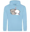 Мужская толстовка (худи) Котики Goma and Peach Голубой фото