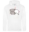 Женская толстовка (худи) Котики Goma and Peach Белый фото