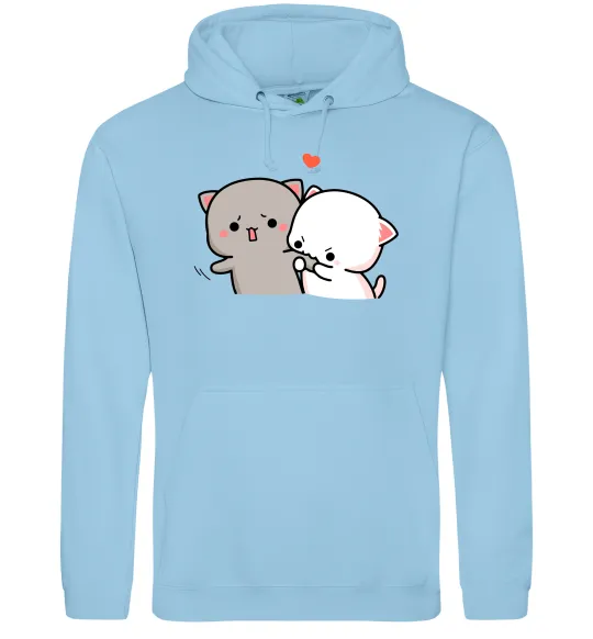 Женская толстовка (худи) Котики Goma and Peach Голубой фото