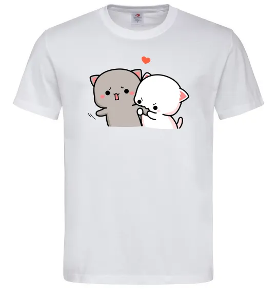 Мужская футболка Котики Goma and Peach Белый фото