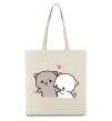 Эко-сумка Котики Goma and Peach Бежевый фото