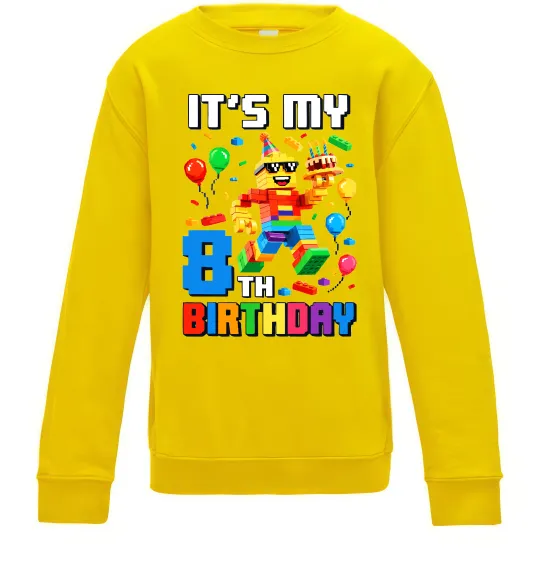 Дитячий світшот Lego 8 Birthday Сонячно жовтий фото