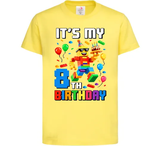 Дитяча футболка Lego 8 Birthday Лимонний фото