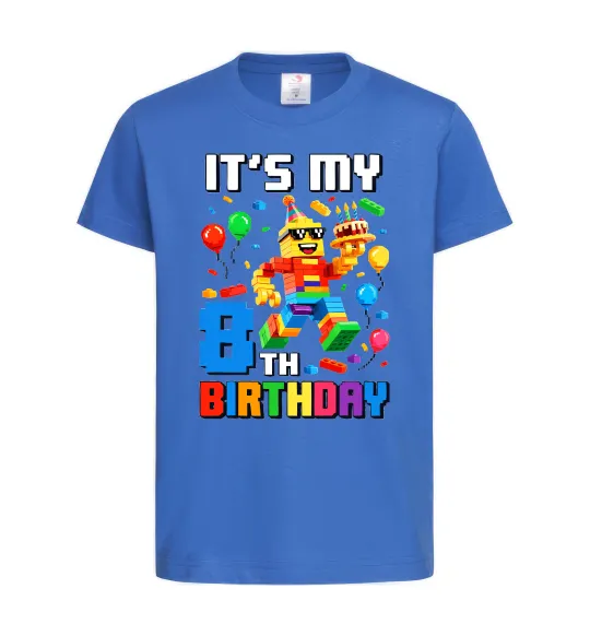 Детская футболка Lego 8 Birthday Ярко-синий фото