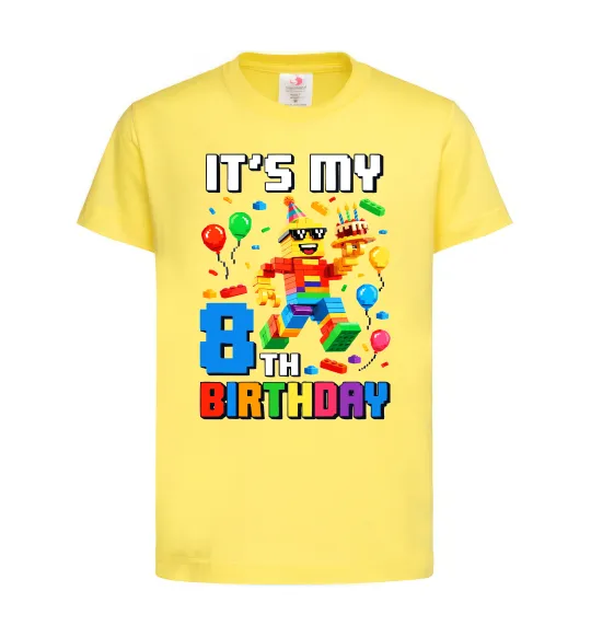 Детская футболка Lego 8 Birthday Лимонный фото