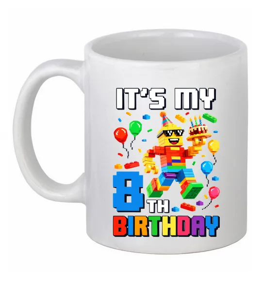 Чашка керамічна Lego 8 Birthday Білий фото