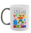 Чашка з кольоровою ручкою Lego 8 Birthday Срібло фото
