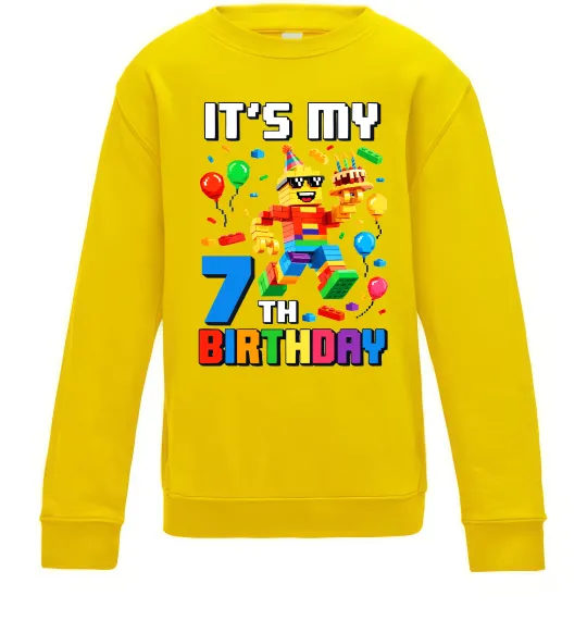 Дитячий світшот Lego 7 Birthday Сонячно жовтий фото