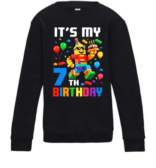 Дитячий світшот Lego 7 Birthday Чорний фото