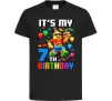 Дитяча футболка Lego 7 Birthday Чорний фото