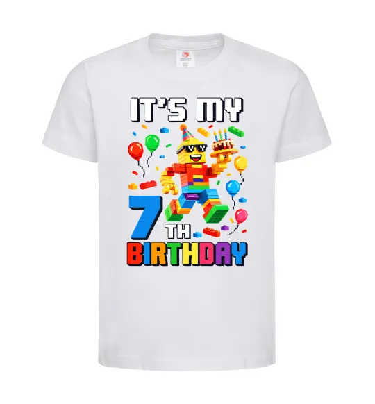 Детская футболка Lego 7 Birthday Белый фото
