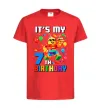 Детская футболка Lego 7 Birthday Красный фото