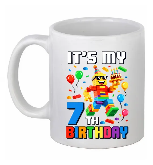 Чашка керамічна Lego 7 Birthday Білий фото