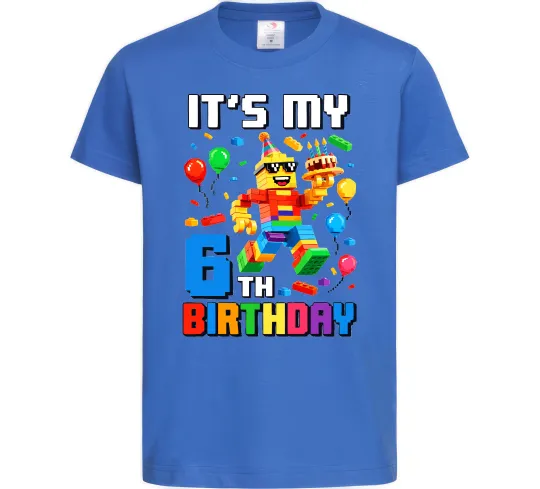 Дитяча футболка Lego 6 Birthday Яскраво-синій фото