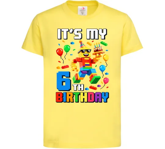 Дитяча футболка Lego 6 Birthday Лимонний фото