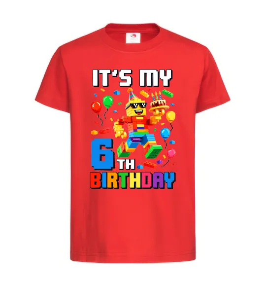 Дитяча футболка Lego 6 Birthday Червоний фото