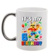 Чашка з кольоровою ручкою Lego 6 Birthday Срібло фото