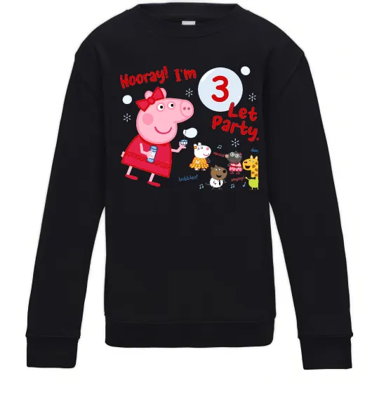 Дитячий світшот Свинка Пеппа Мені 3 роки Чорний фото