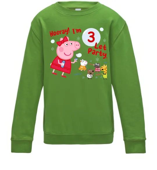 Дитячий світшот Свинка Пеппа Мені 3 роки Лаймовий фото