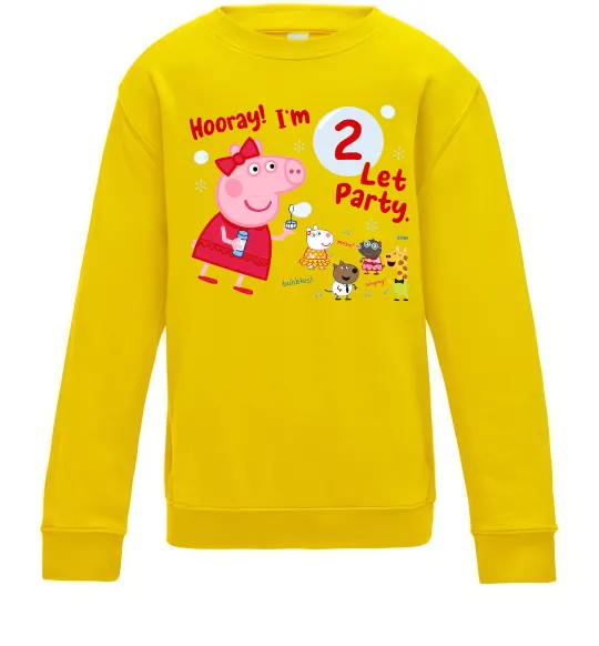 Дитячий світшот Свинка Пеппа Мені 2 роки Сонячно жовтий фото