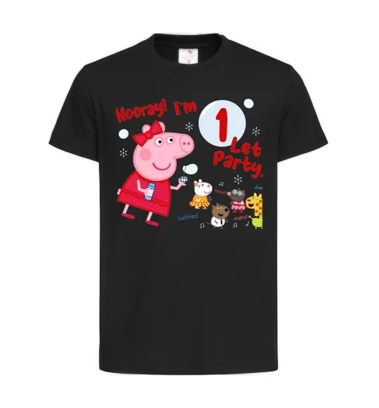 Дитяча футболка Свинка Пеппа Мені 1 рік Чорний фото