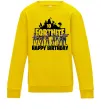 Дитячий світшот Fortnite Happy Birthday 10 Сонячно жовтий фото