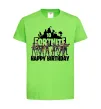 Детская футболка Fortnite Happy Birthday 10 Лаймовый фото