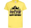 Дитяча футболка Fortnite Happy Birthday 9 Лимонний фото